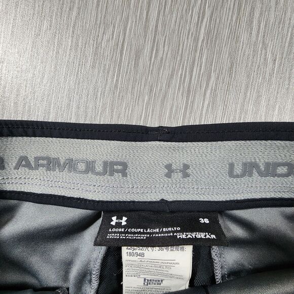 Under Armour Shorts Mens Adult 36 Black Chino Casual Lightweight Outdoors - Picture 3 of 9